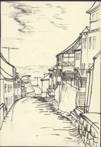 Studienarbeit, Burg Giebichenstein, ohne Titel, Tusche auf Papier